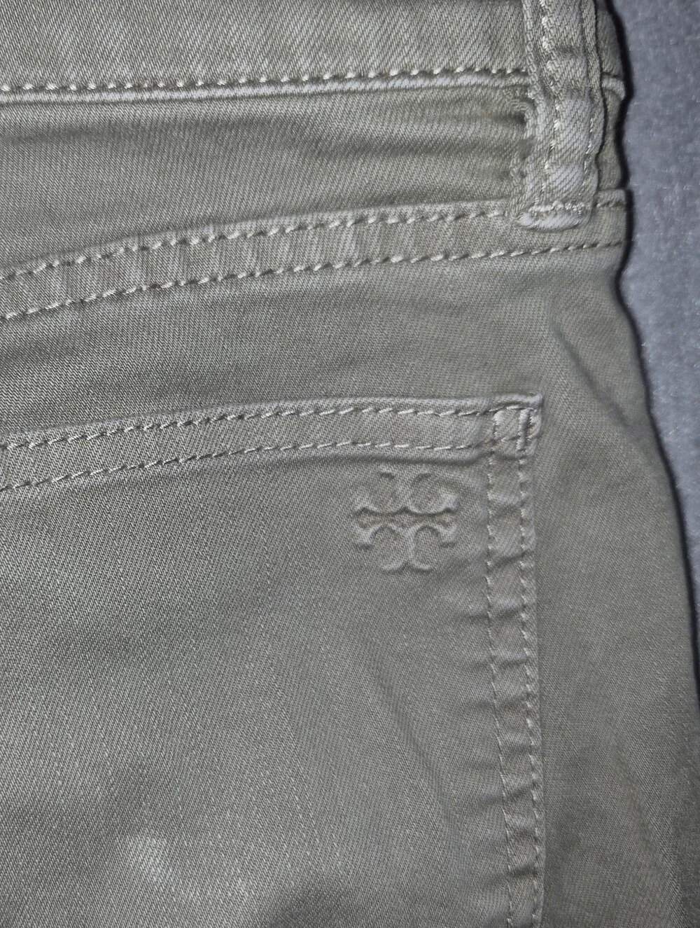 Tory Burch Cropped Stretch Pants – Women's Size 30 Us Size 10- Olive Gray